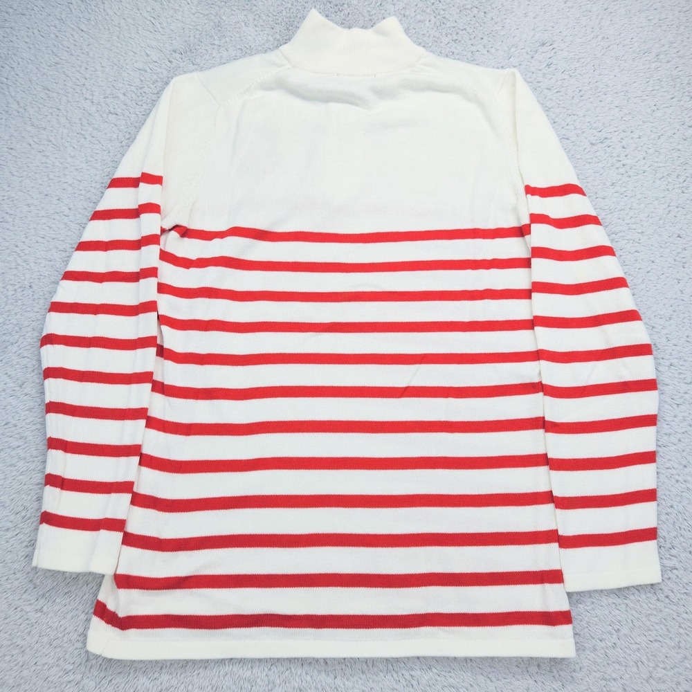 Ohio State Buckeyes Sweater Womens Medium White Red NCAA Football Quarter Zip - Picture 13 of 13